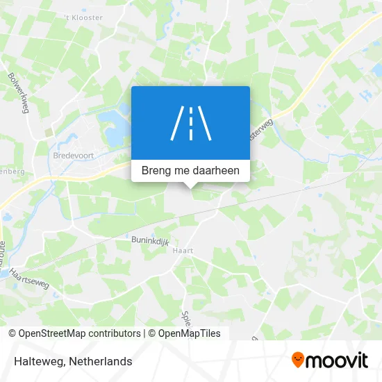 Halteweg kaart