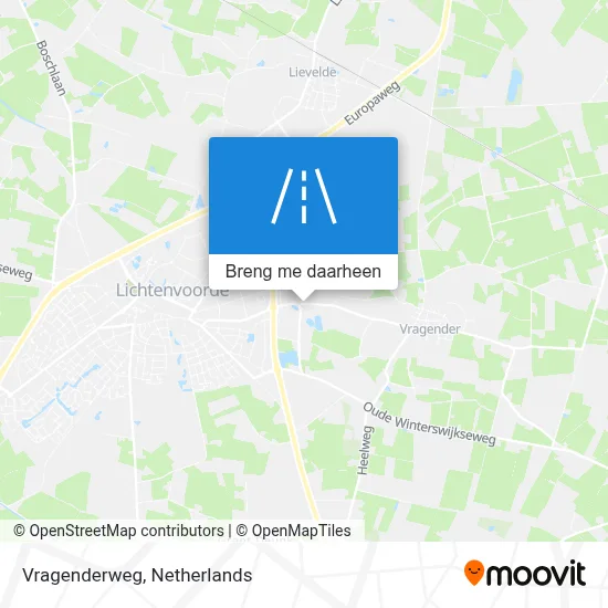 Vragenderweg kaart