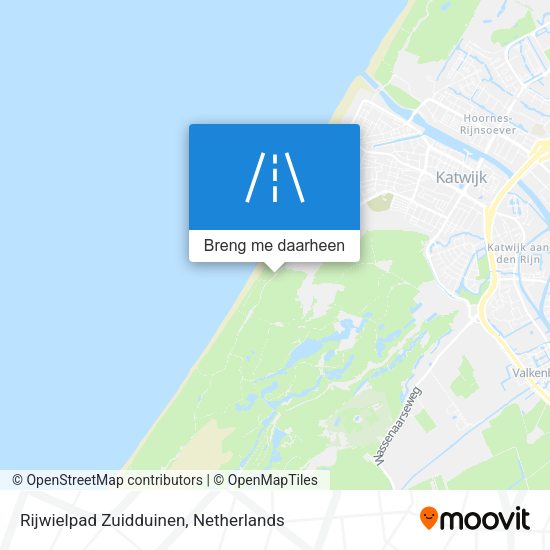 Rijwielpad Zuidduinen kaart
