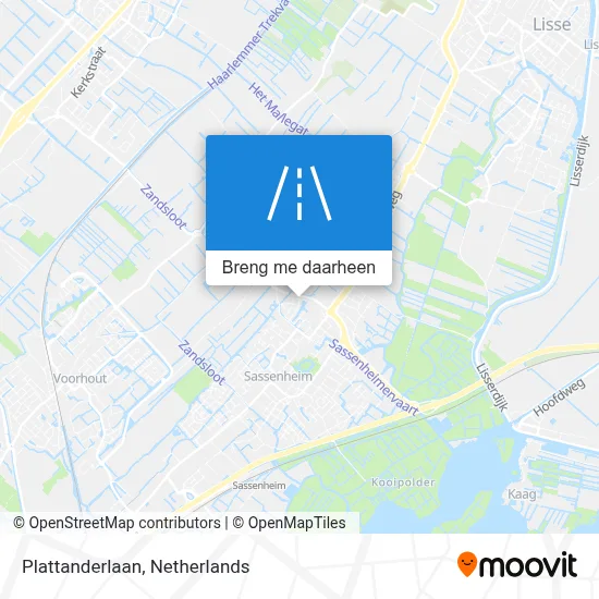 Plattanderlaan kaart