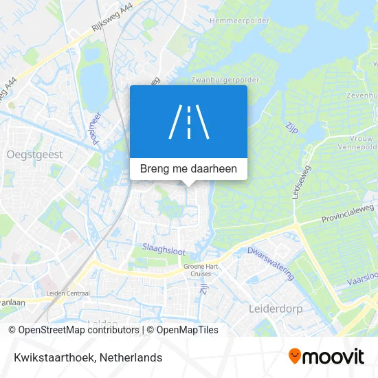 Kwikstaarthoek kaart