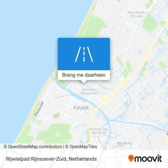 Rijwielpad Rijnsoever-Zuid kaart