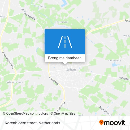 Korenbloemstraat kaart