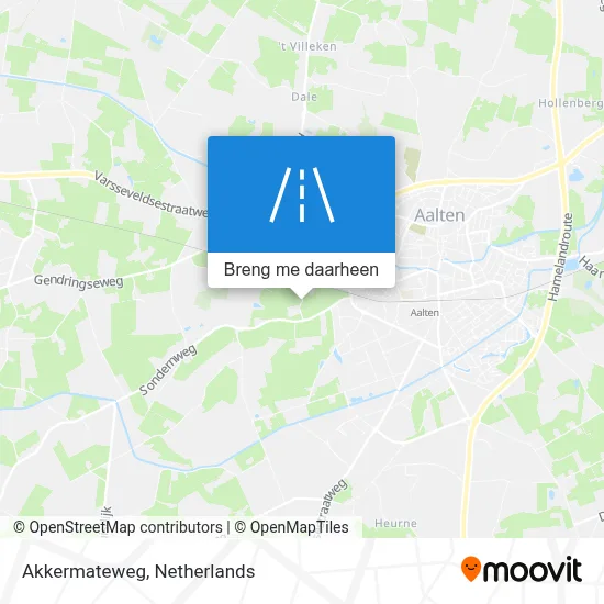Akkermateweg kaart