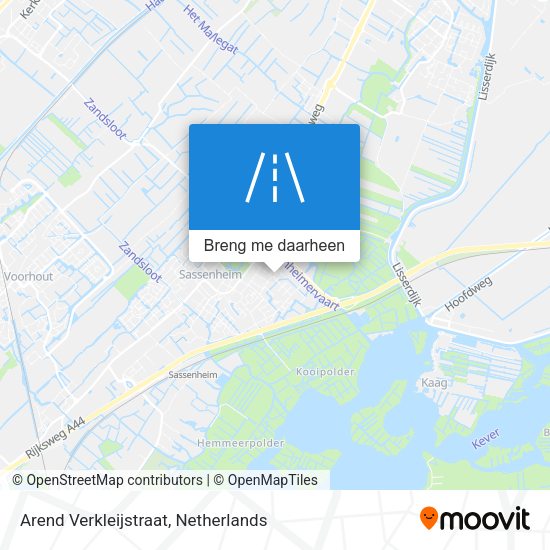 Arend Verkleijstraat kaart