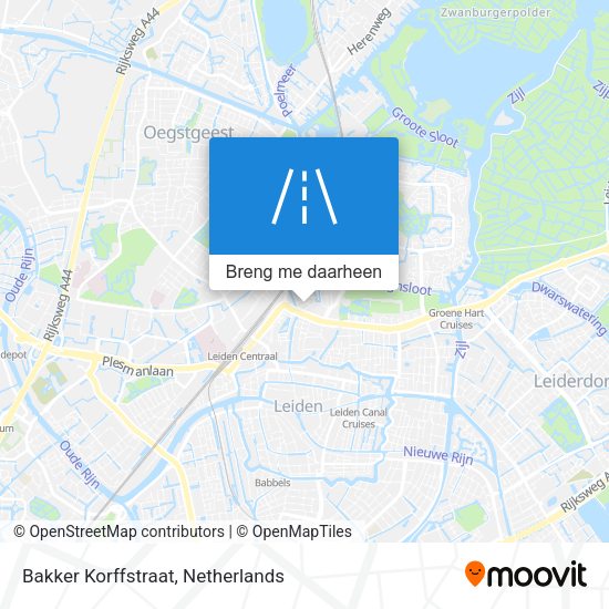 Bakker Korffstraat kaart
