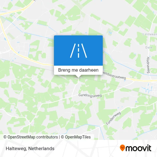 Halteweg kaart