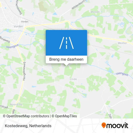 Kostedeweg kaart