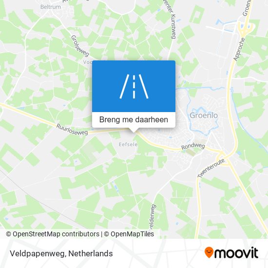 Veldpapenweg kaart