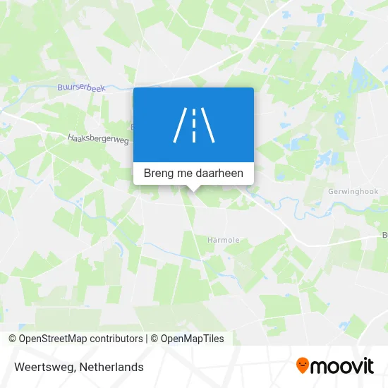 Weertsweg kaart