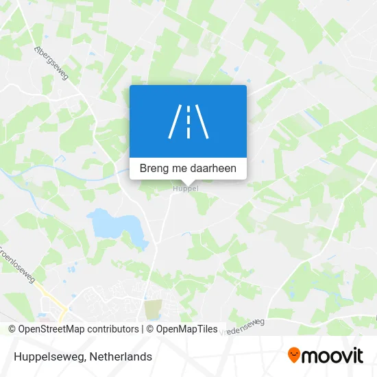 Huppelseweg kaart