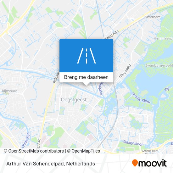 Arthur Van Schendelpad kaart