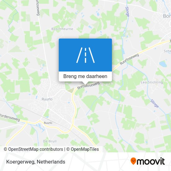 Koergerweg kaart