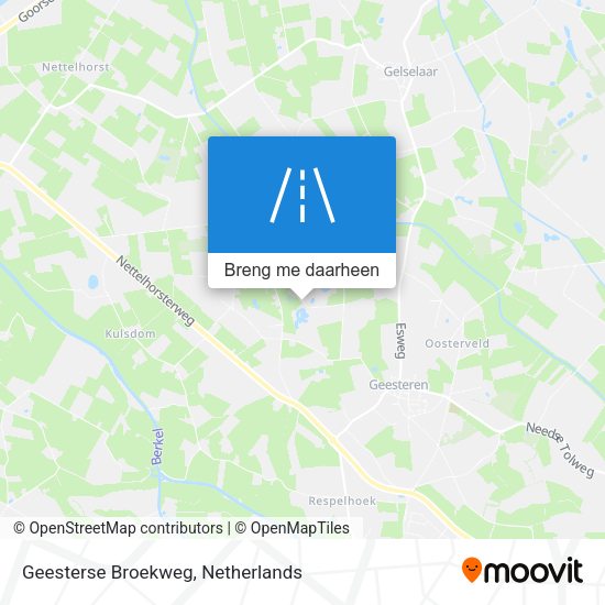 Geesterse Broekweg kaart