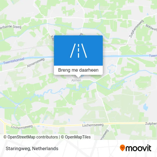 Staringweg kaart
