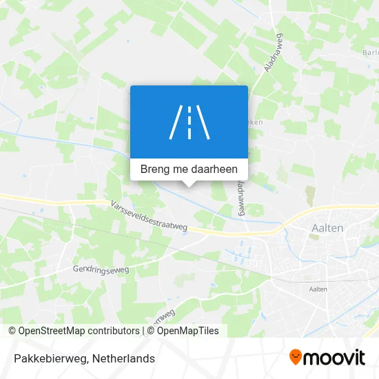 Pakkebierweg kaart