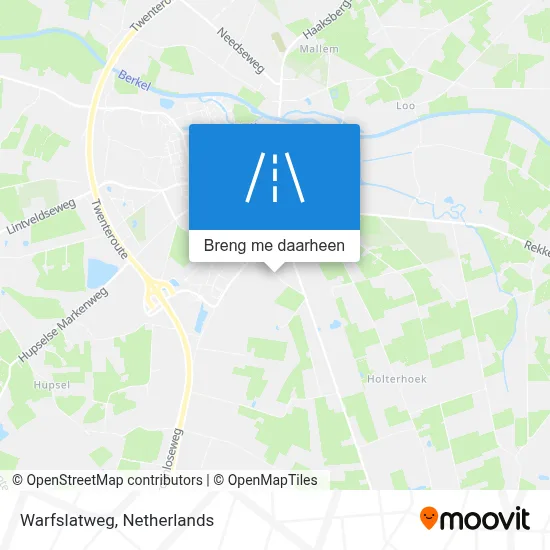 Warfslatweg kaart
