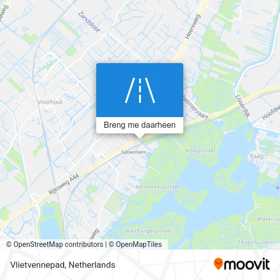 Vlietvennepad kaart