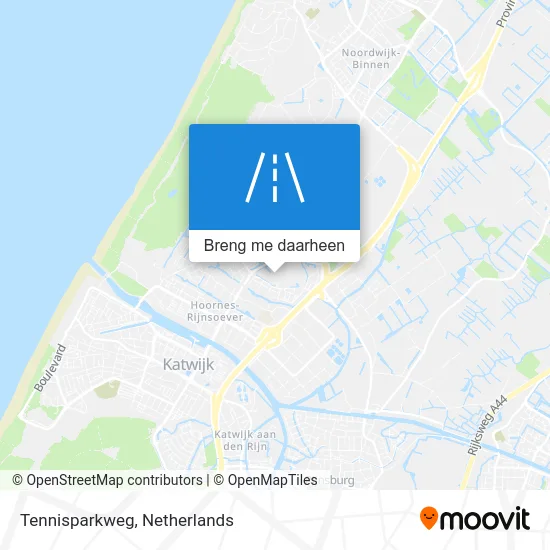 Tennisparkweg kaart