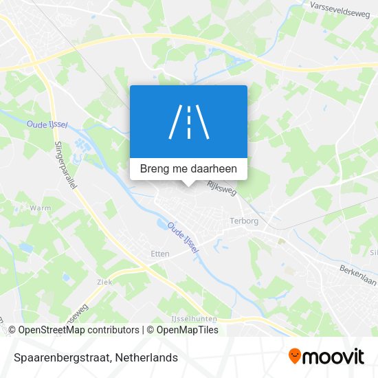 Spaarenbergstraat kaart