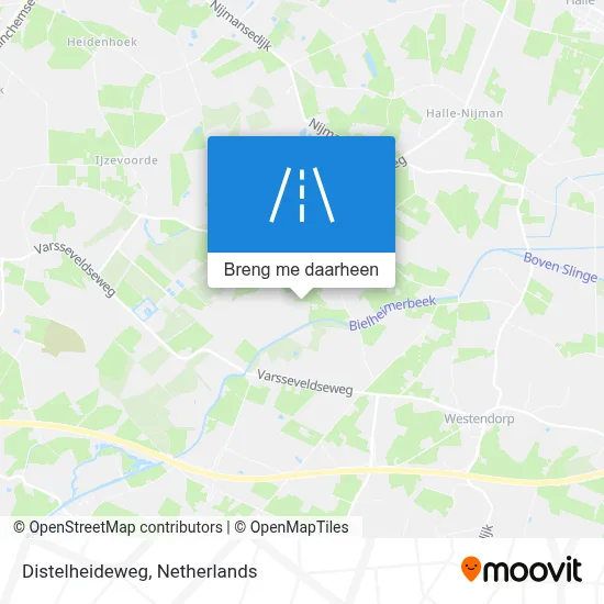 Distelheideweg kaart