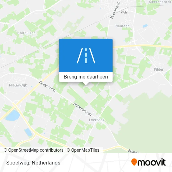 Spoelweg kaart