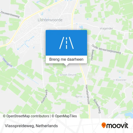 Vlasspreideweg kaart