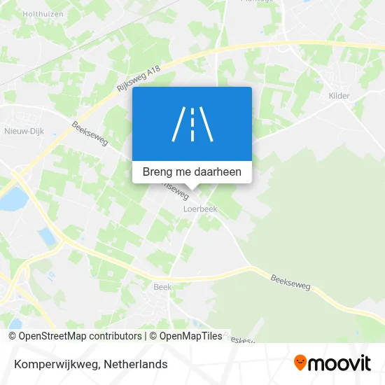 Komperwijkweg kaart