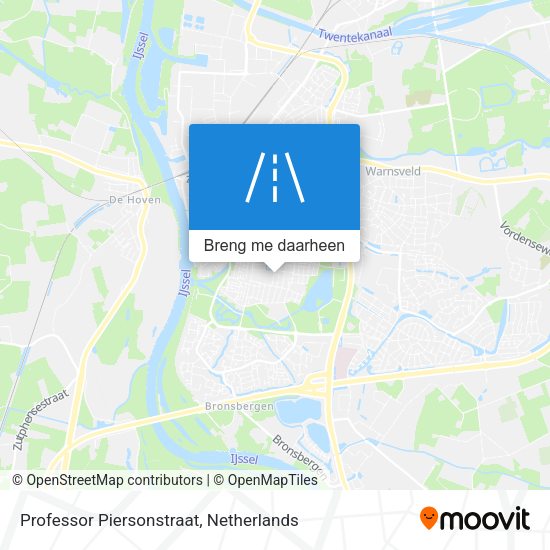 Professor Piersonstraat kaart