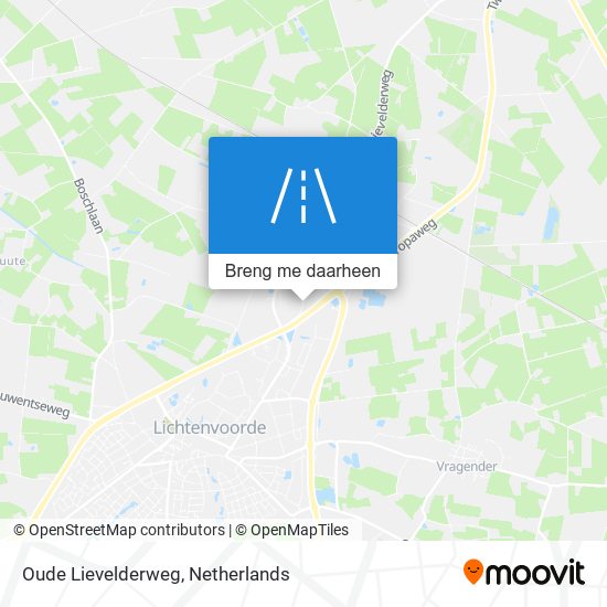 Oude Lievelderweg kaart