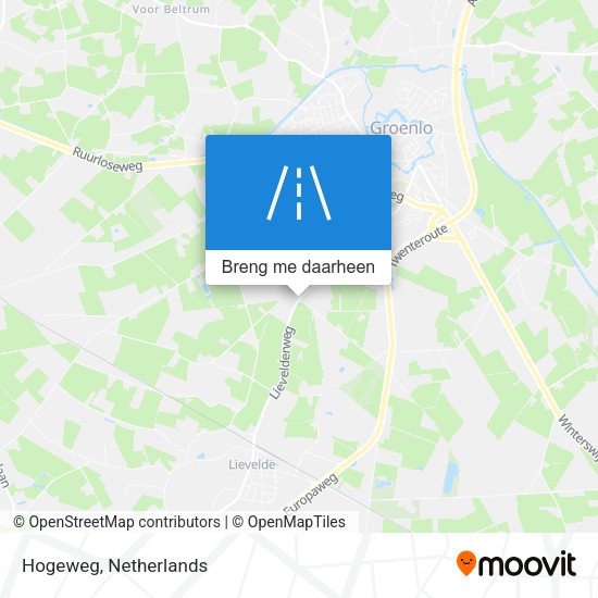 Hogeweg kaart