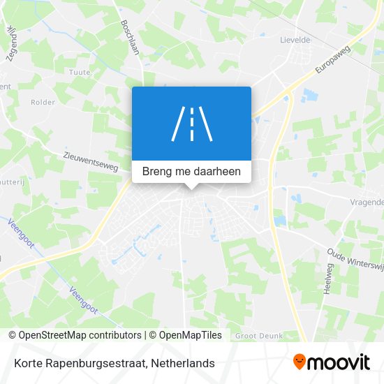 Korte Rapenburgsestraat kaart