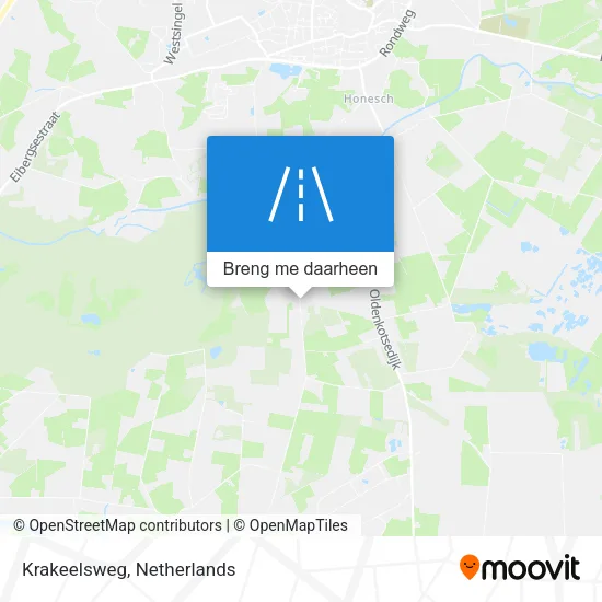 Krakeelsweg kaart