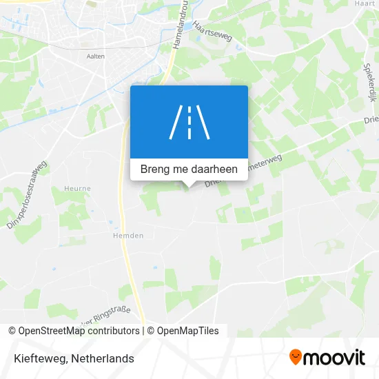 Kiefteweg kaart