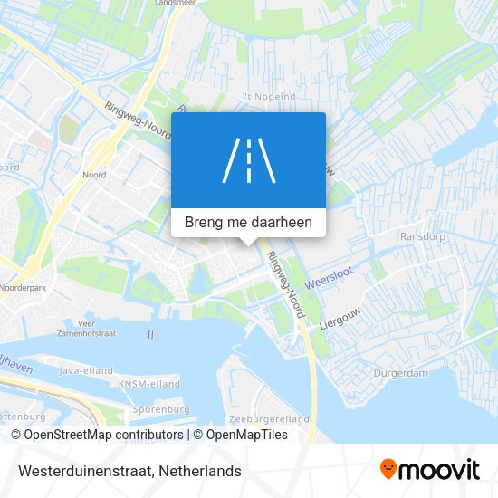 Westerduinenstraat kaart