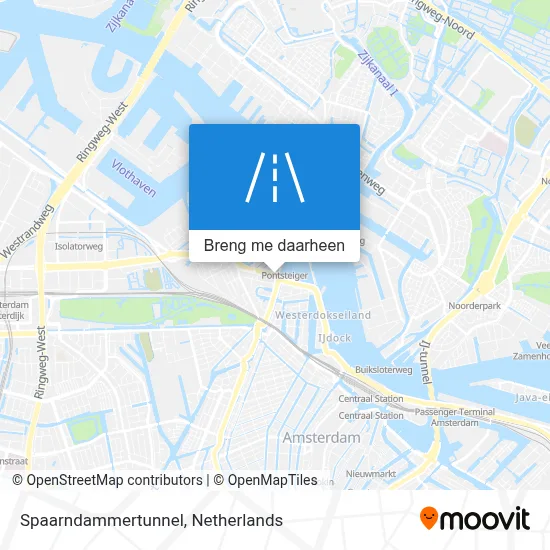 Spaarndammertunnel kaart