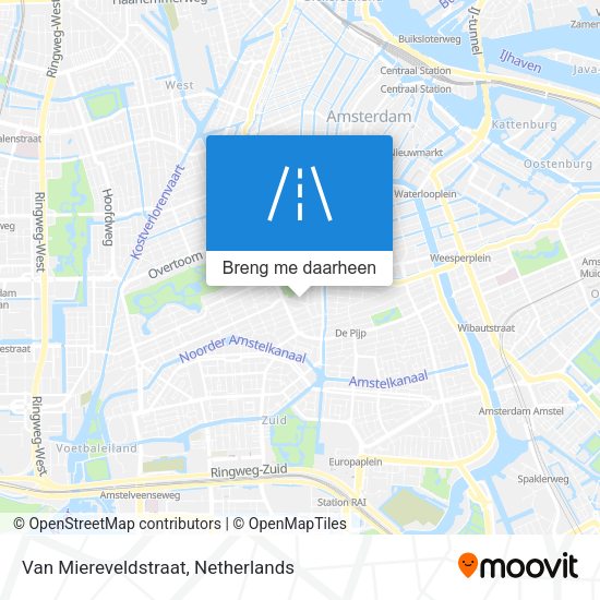 Van Miereveldstraat kaart