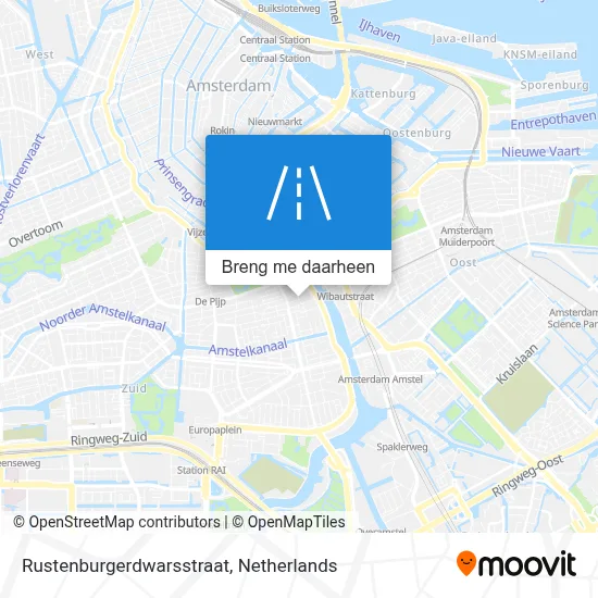 Rustenburgerdwarsstraat kaart