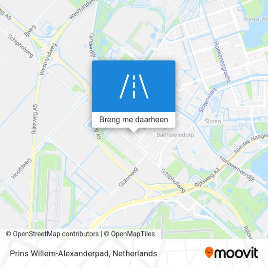 Prins Willem-Alexanderpad kaart