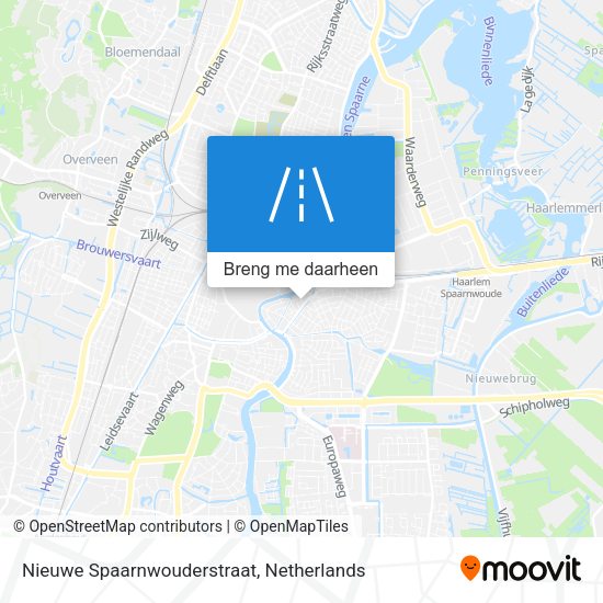 Nieuwe Spaarnwouderstraat kaart