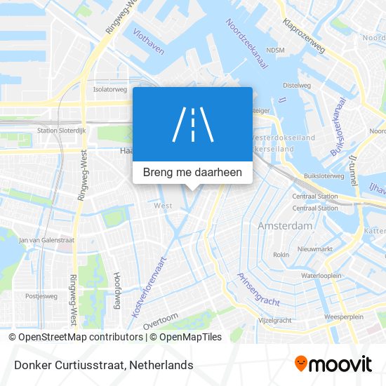 Donker Curtiusstraat kaart