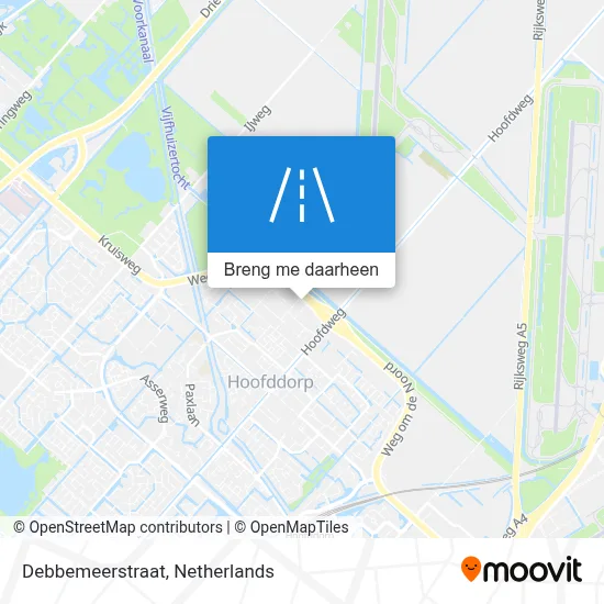 Debbemeerstraat kaart