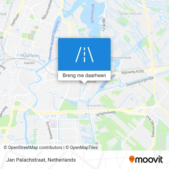 Jan Palachstraat kaart