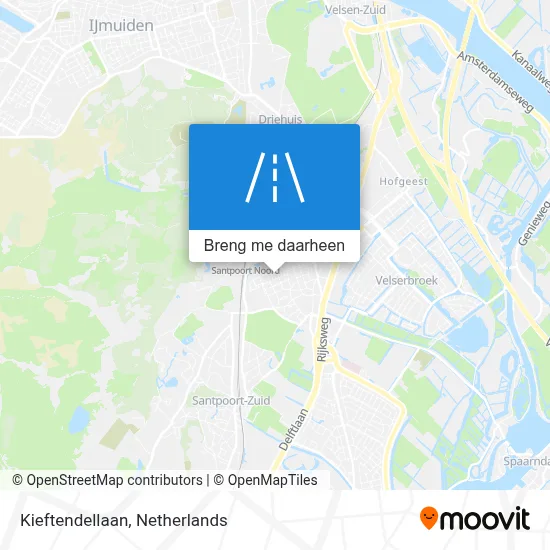 Kieftendellaan kaart