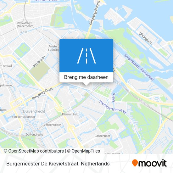 Burgemeester De Kievietstraat kaart