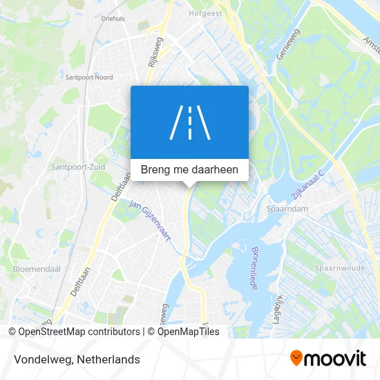 Vondelweg kaart