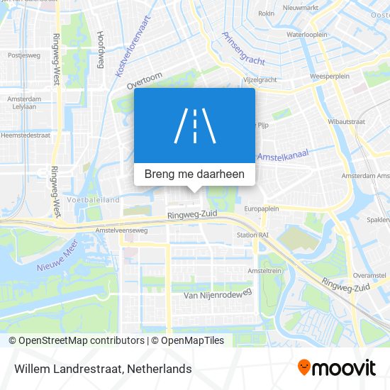 Willem Landrestraat kaart