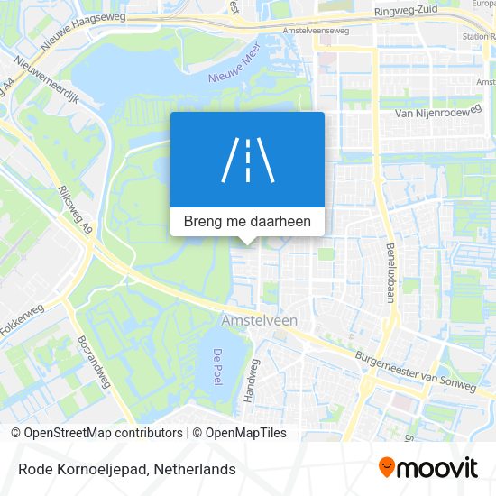 Rode Kornoeljepad kaart