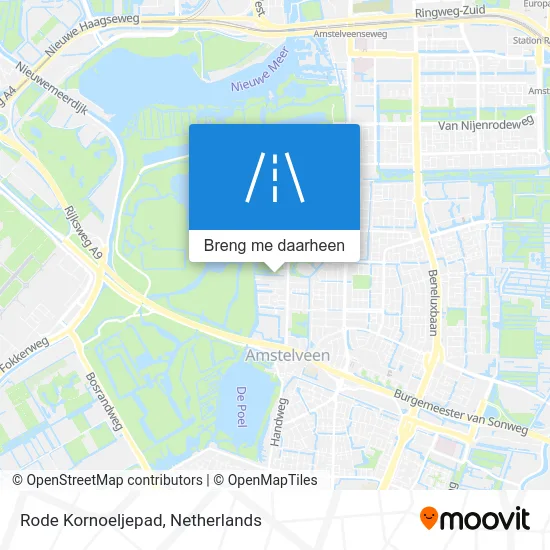 Rode Kornoeljepad kaart