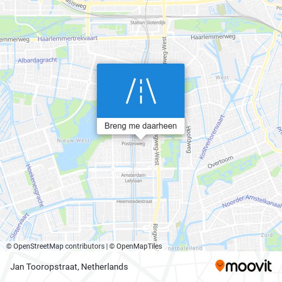 Jan Tooropstraat kaart